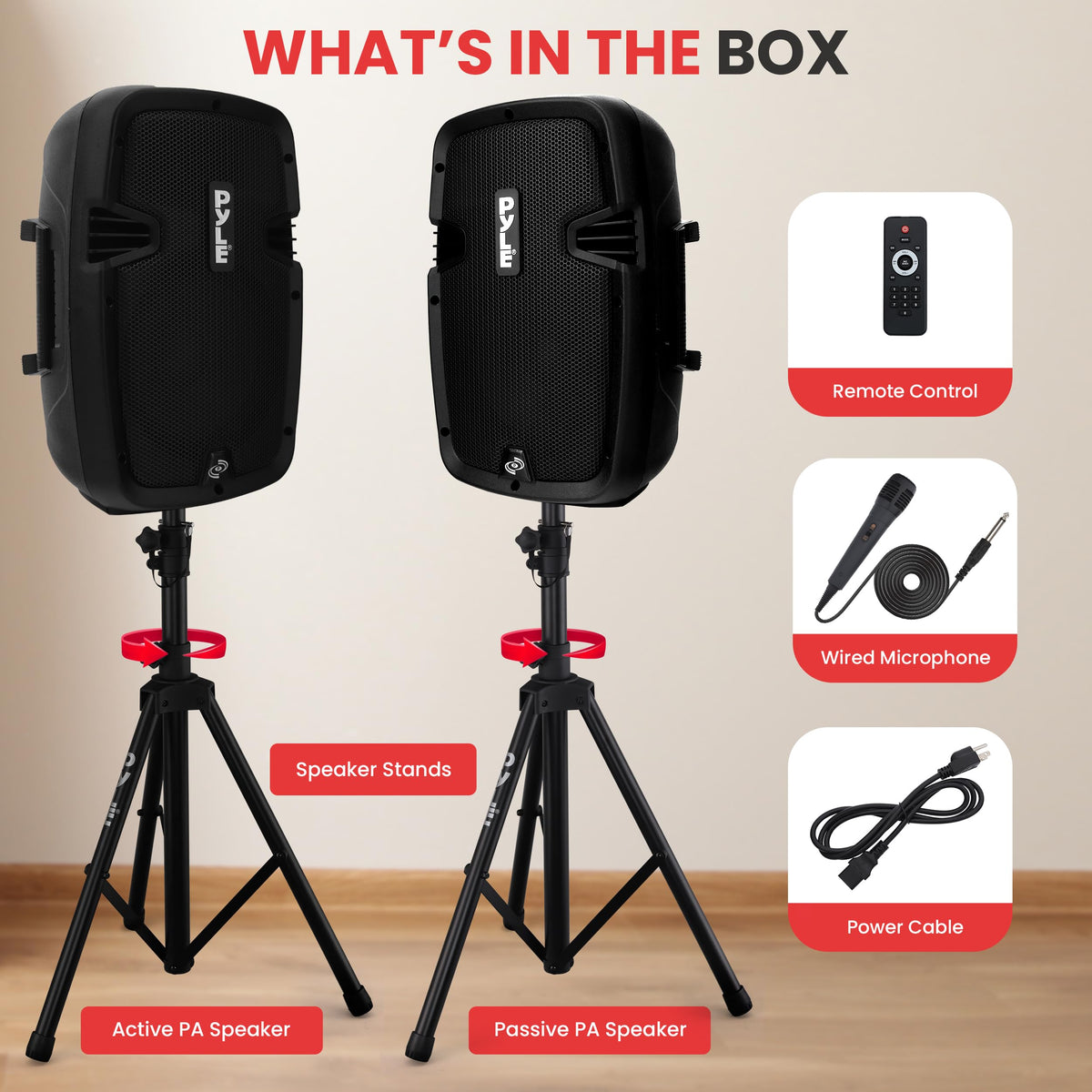 Dual 8 Inch Powered PA Speaker System X814469