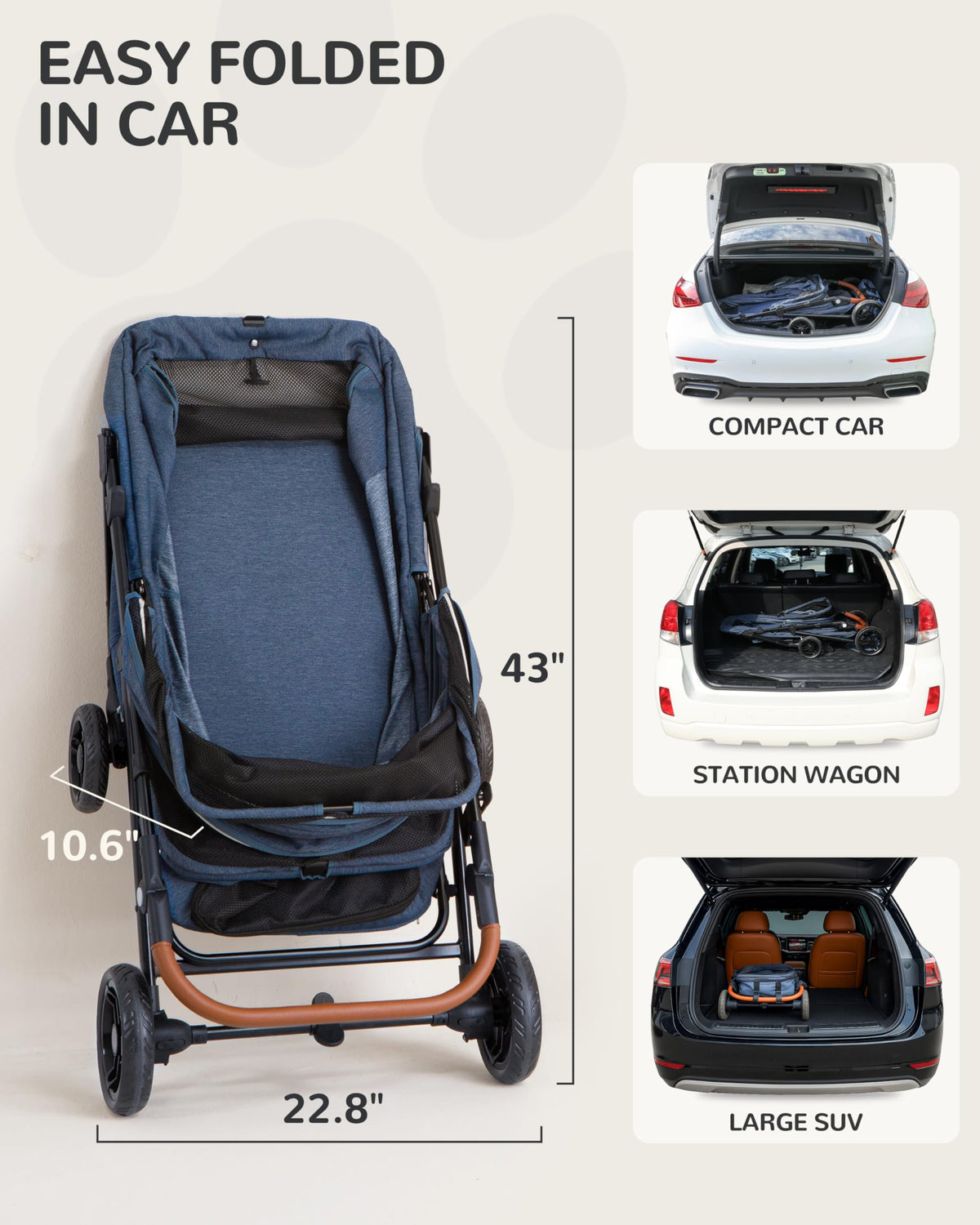 Large & Medium Dog Stroller U72125