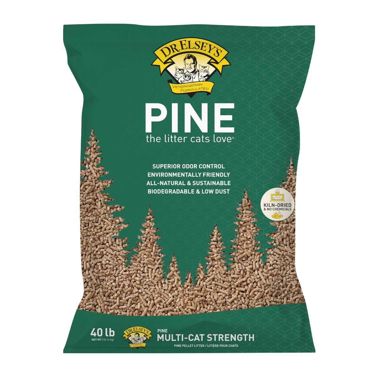 All-Natural Kiln-Dried Pine Cat Litter 40 lb. Bag Z499269