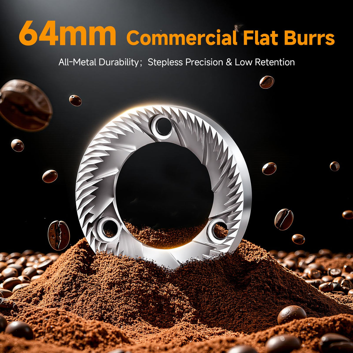64mm Flat Burr Coffee Grinder G4217
