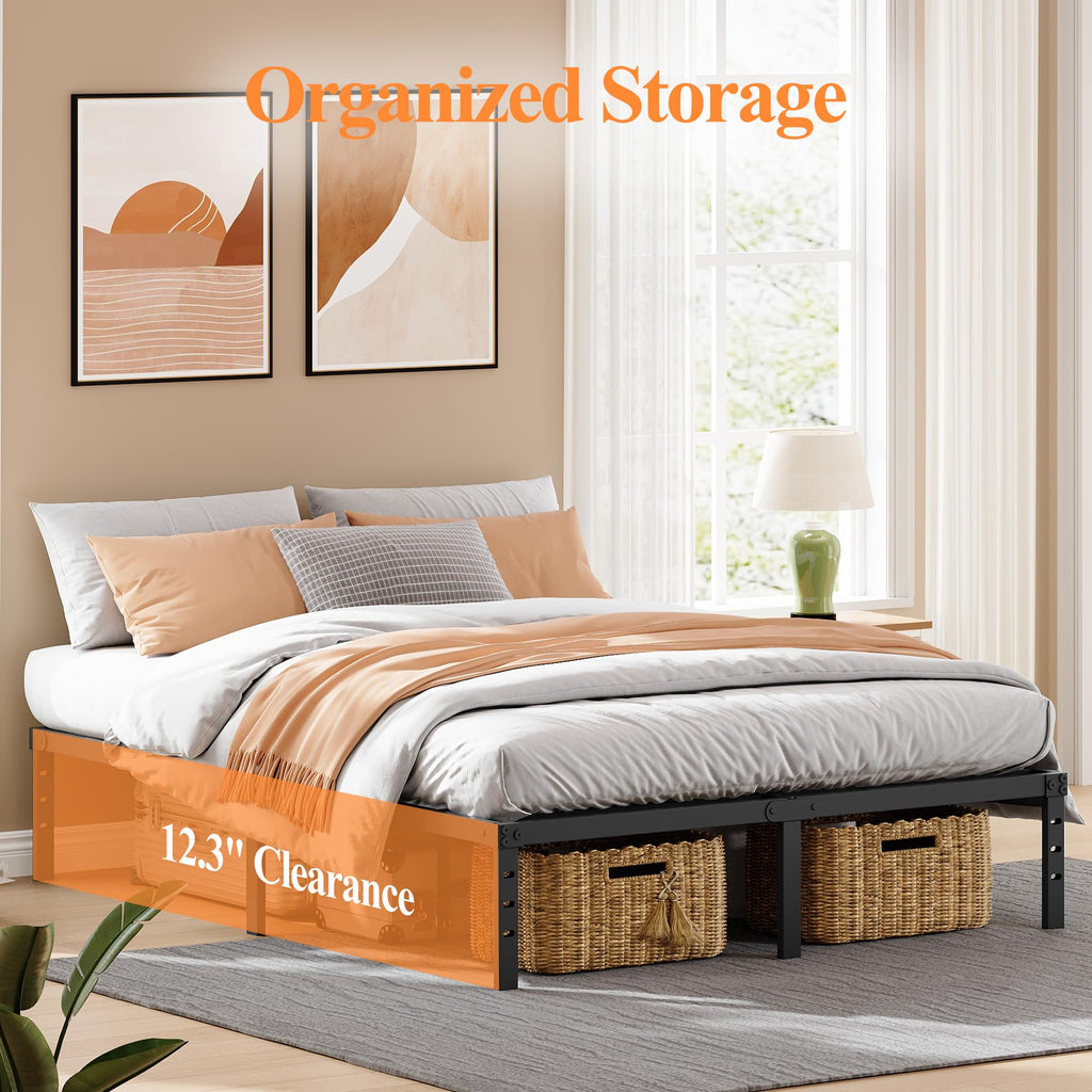 Queen Size 18" Black Metal Frame H80083