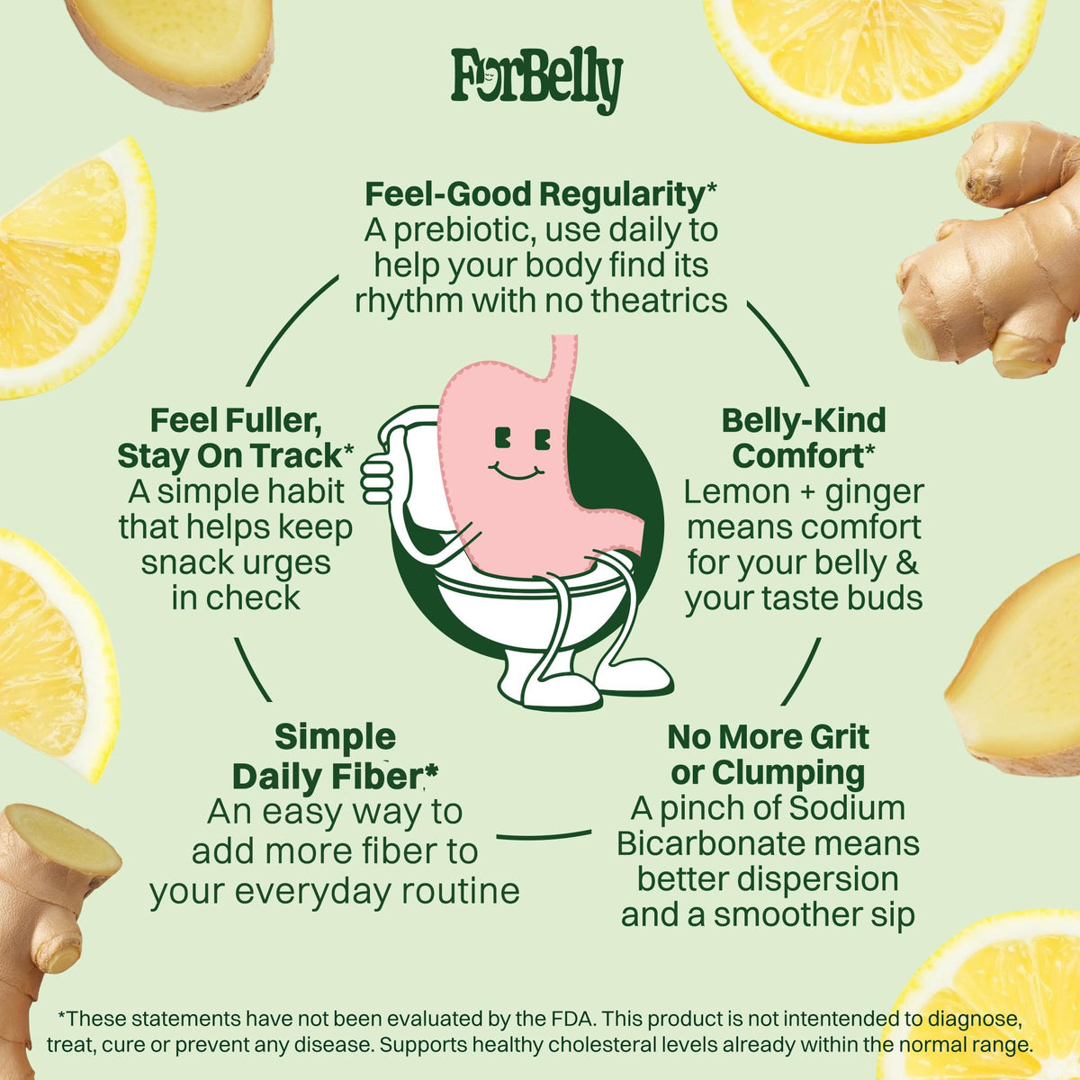 Lemon Ginger Psyllium Husk Fiber Powder Drink Mix K15951