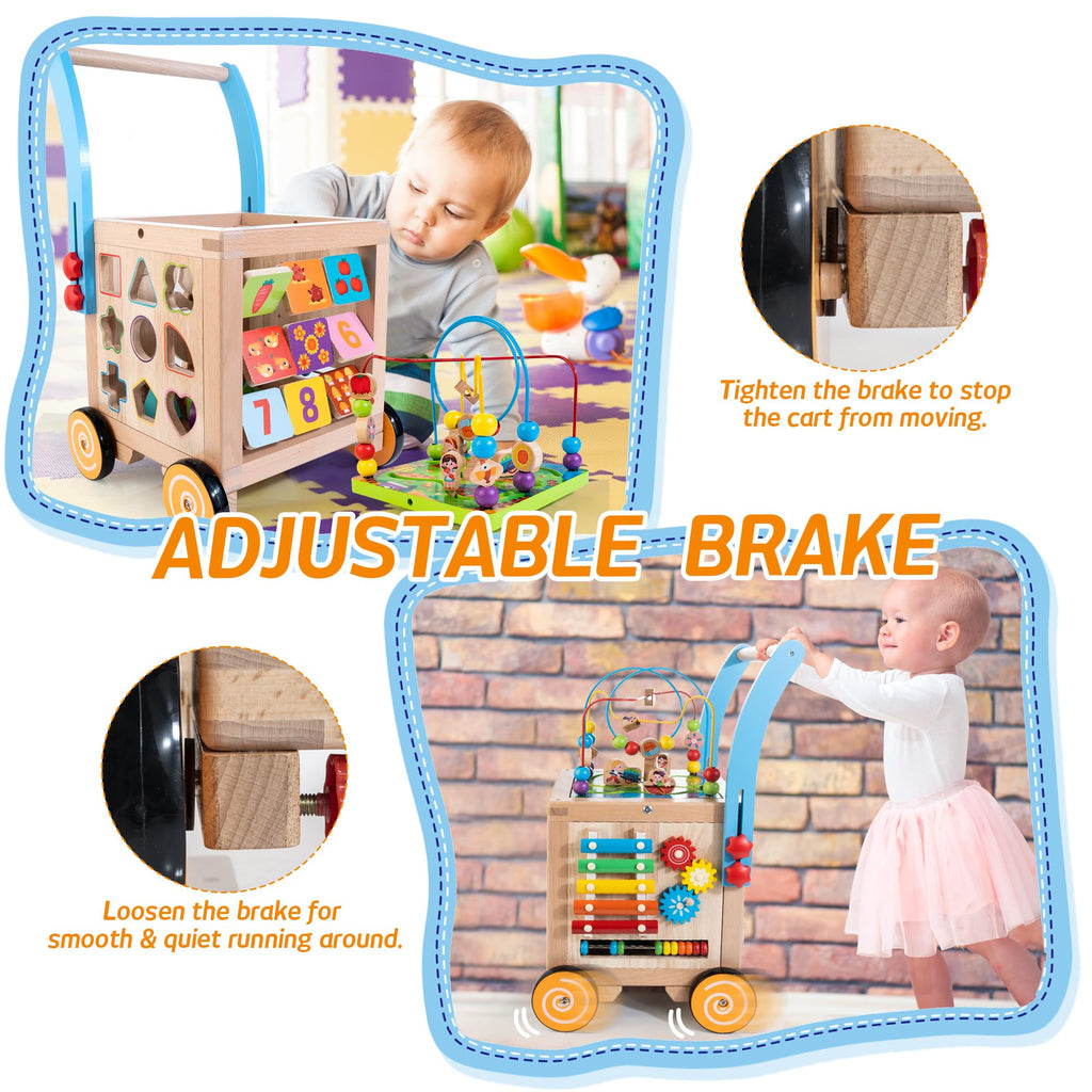 Wooden Activity Cube Baby Walker T4227