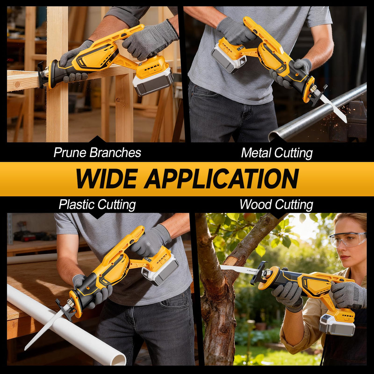 Cordless Brushless Reciprocating Saw with 8 Blades V73200