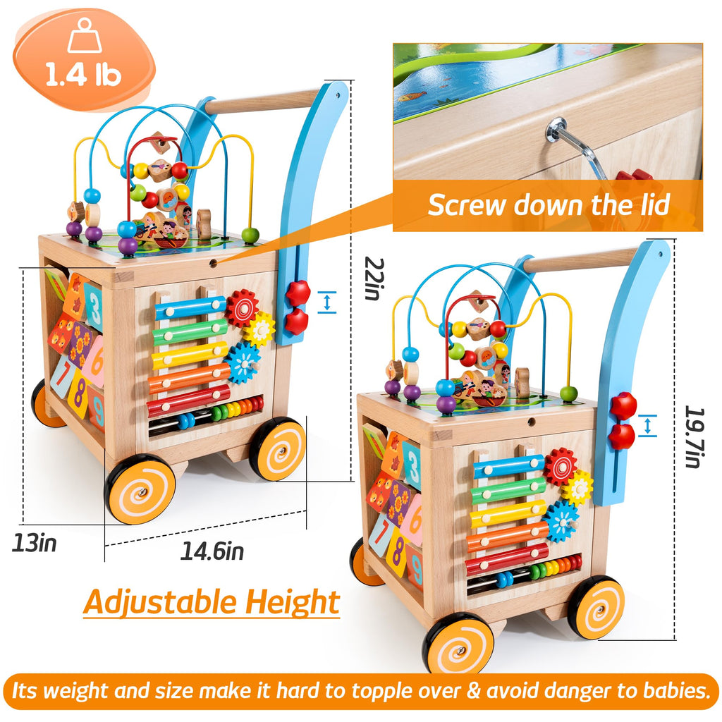 Wooden Activity Cube Baby Walker T4227