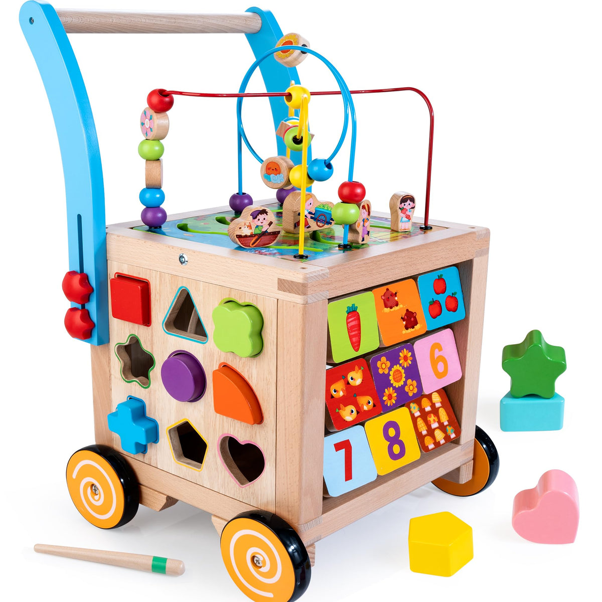 Wooden Activity Cube Baby Walker T4227