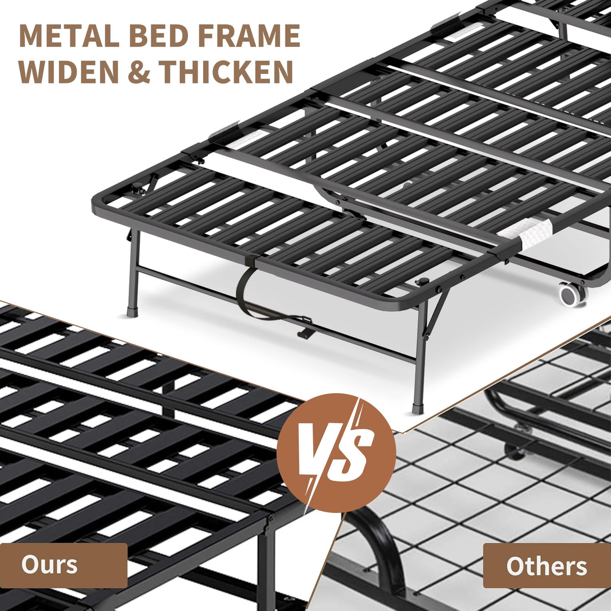 Folding Bed with Mattress & Headboard I2877