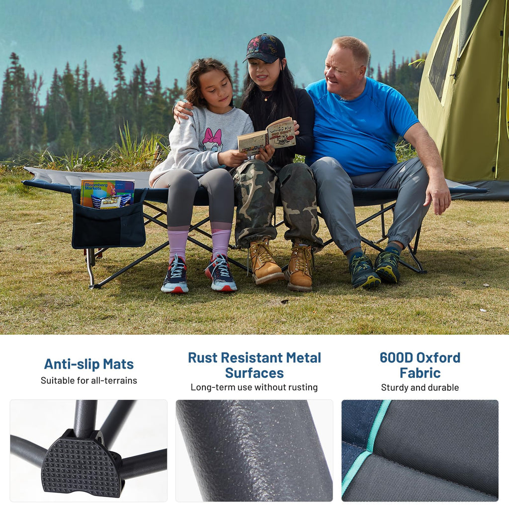 Extra Wide Heavy Duty Camping Cot with Carry Bag S1245