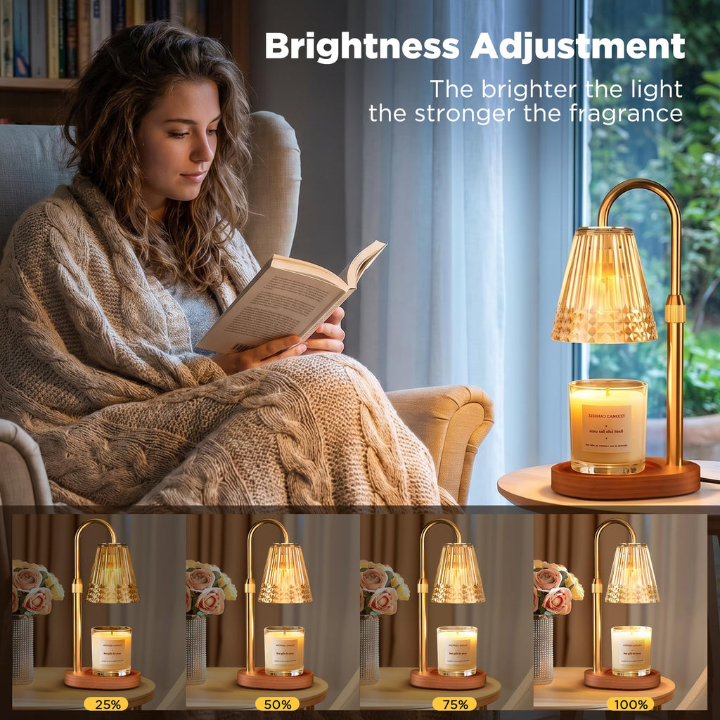 Dimmable Height Adjustable Candle Warmer Lamp with Timer E710001