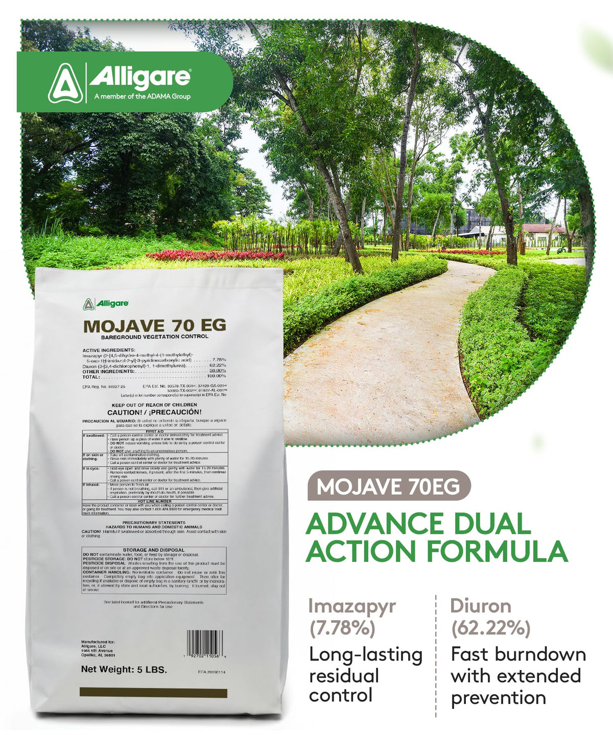 70EG Weed Killer for Grasses, Weeds & Vines 5 lbs S558