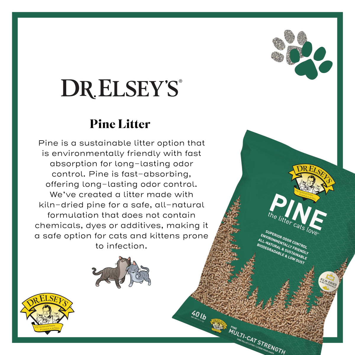 All-Natural Kiln-Dried Pine Cat Litter 40 lb. Bag Z499269