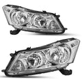 2008-2012 Honda Accord Sedan Chrome Clear Headlights Assembly P35062