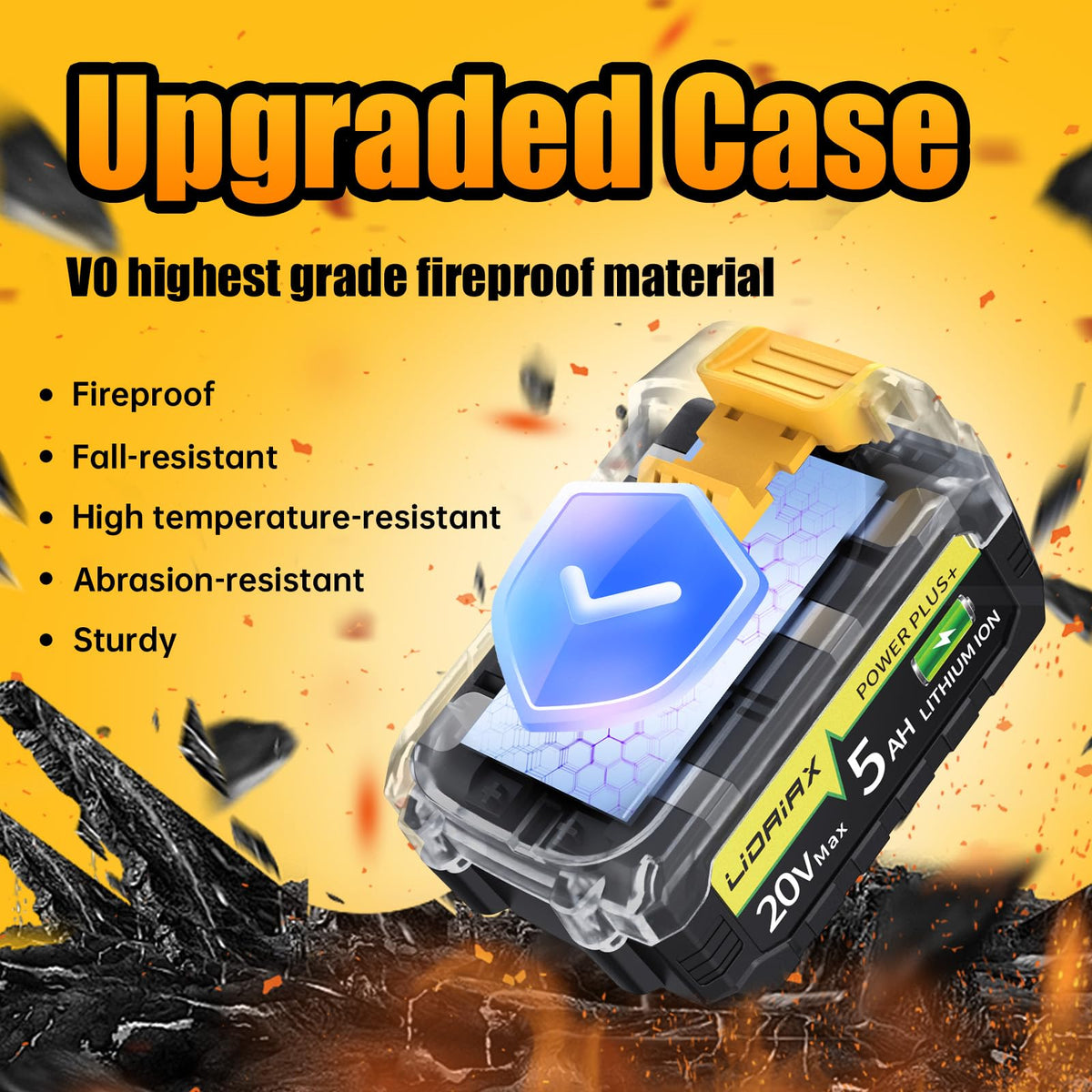 20V Max 5.0AH Lithium Ion Replacement Battery 2 Pack X601006