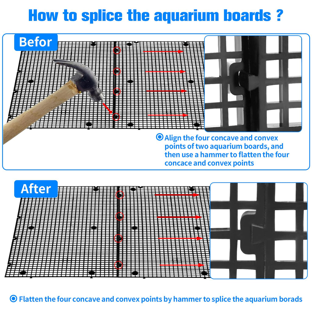 Fish Tank Divider with Suction Cups Adjustable Aquarium Isolation Board W523