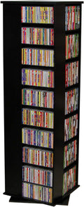Black 4-Sided Revolving Media Tower T62110