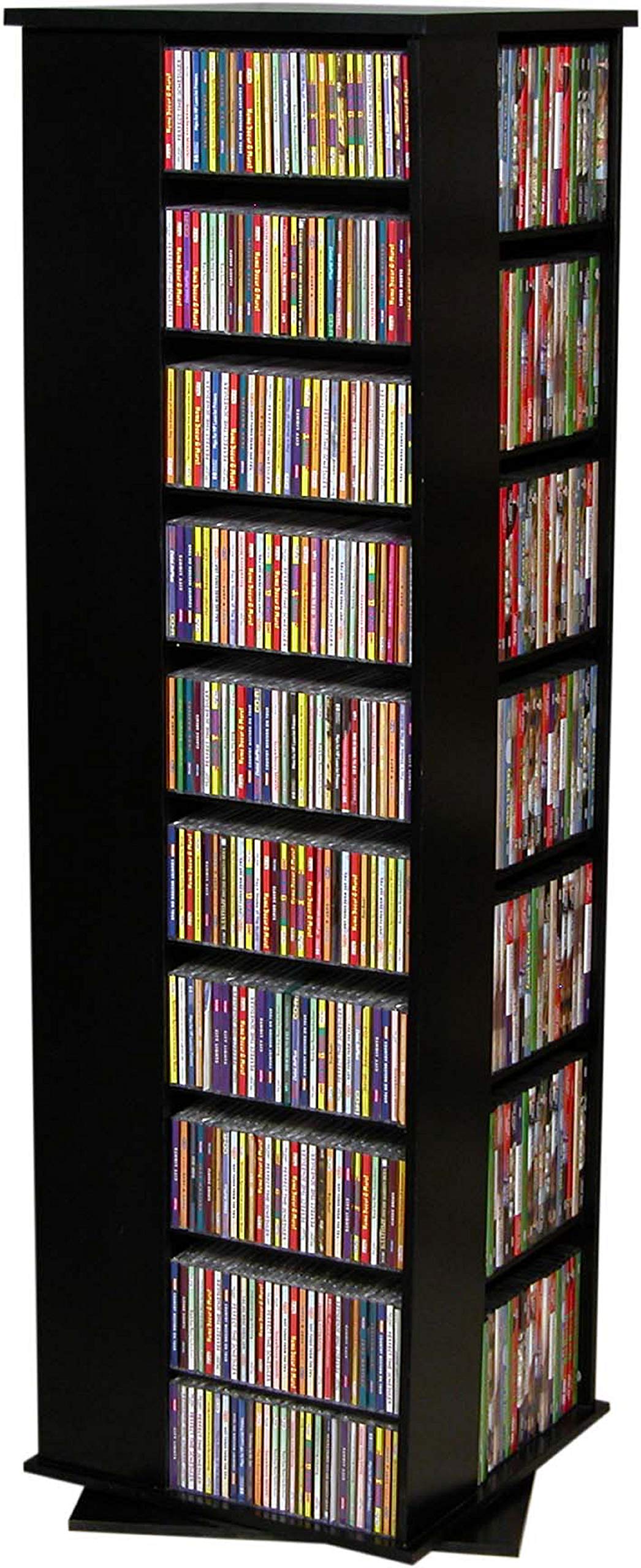 Black 4-Sided Revolving Media Tower T62110