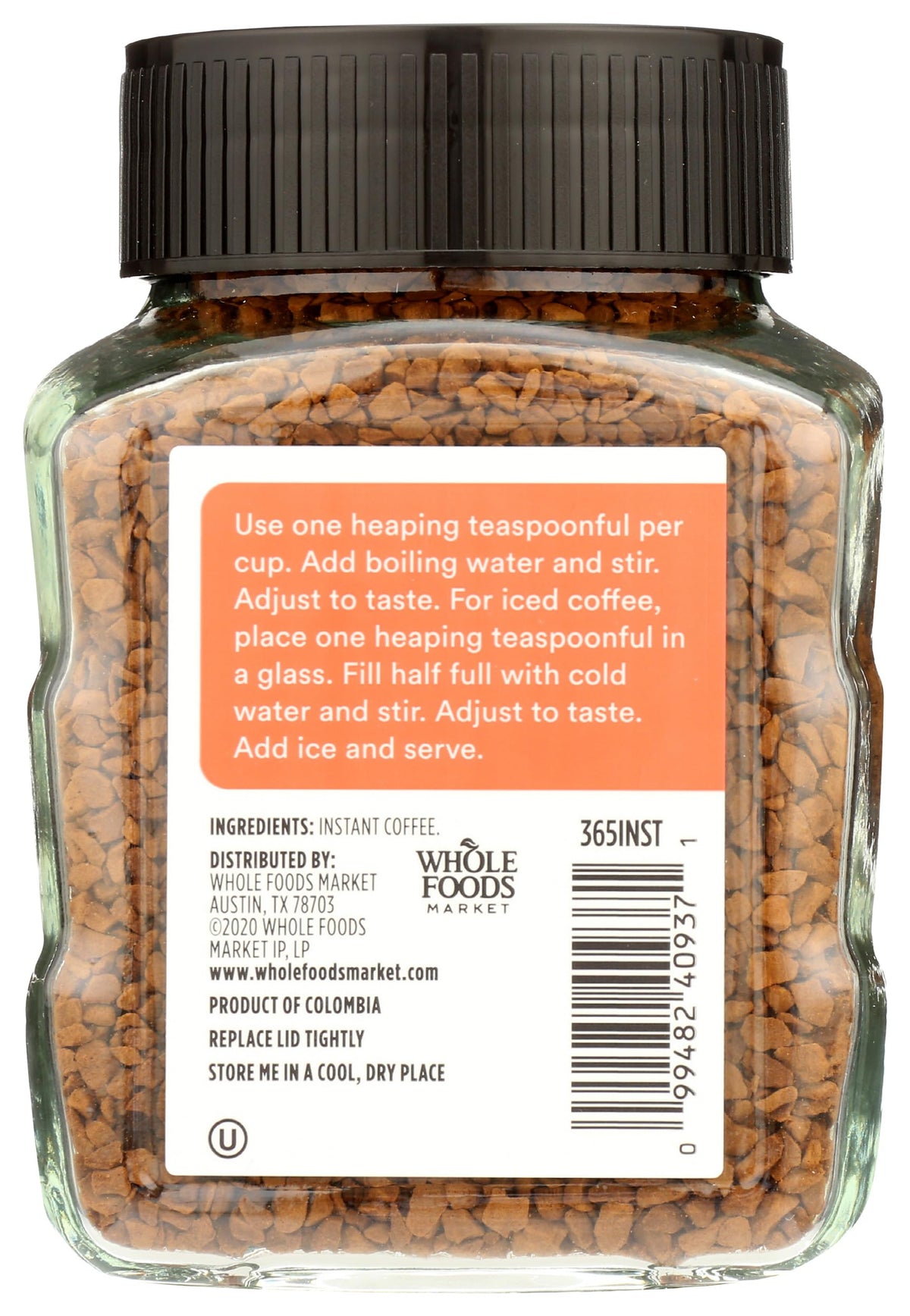 Instant Coffee Dark Roast 3.5 Ounce F32356