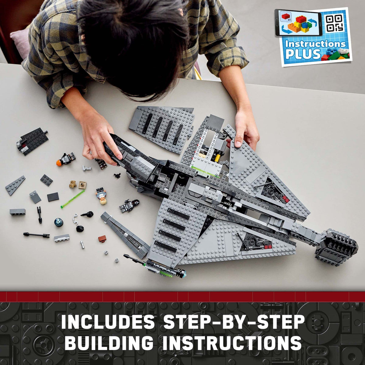 Buildable Toy Starship with Minifigure and Droid Figure O17067