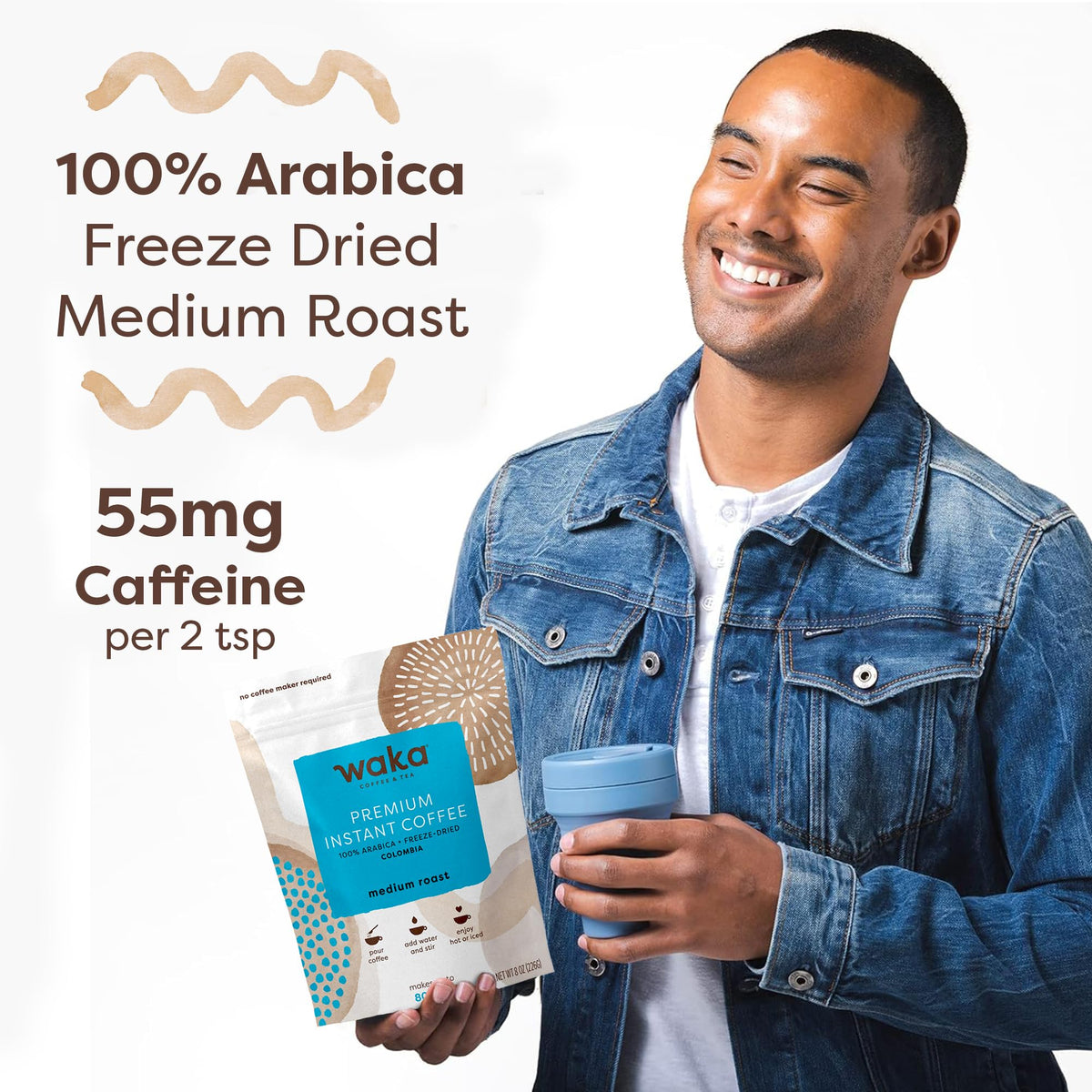 Instant Coffee, Colombian Medium Roast, 80 Cups, 8 oz Bag Y8259