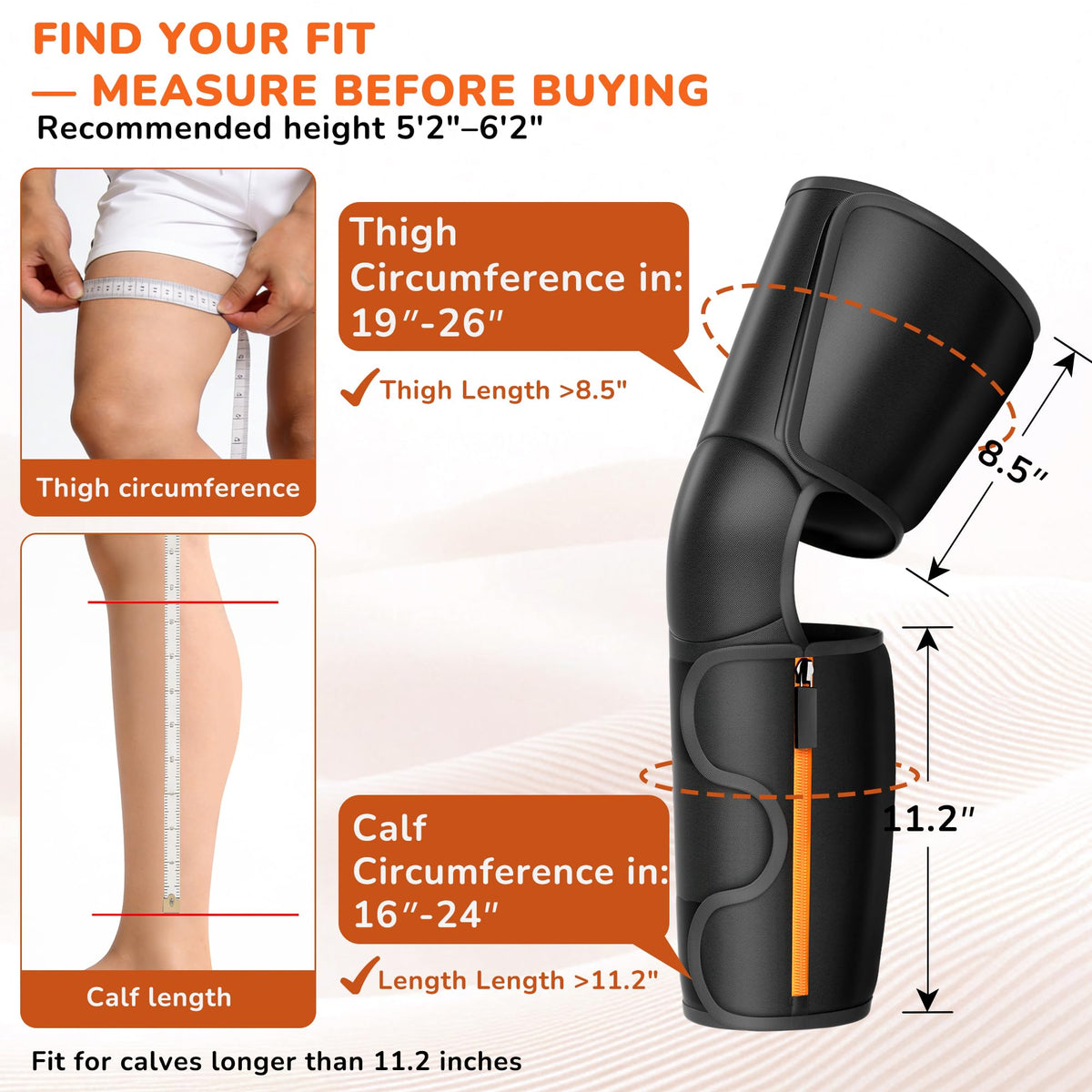 Air Compression Leg Massager with Heat S16509