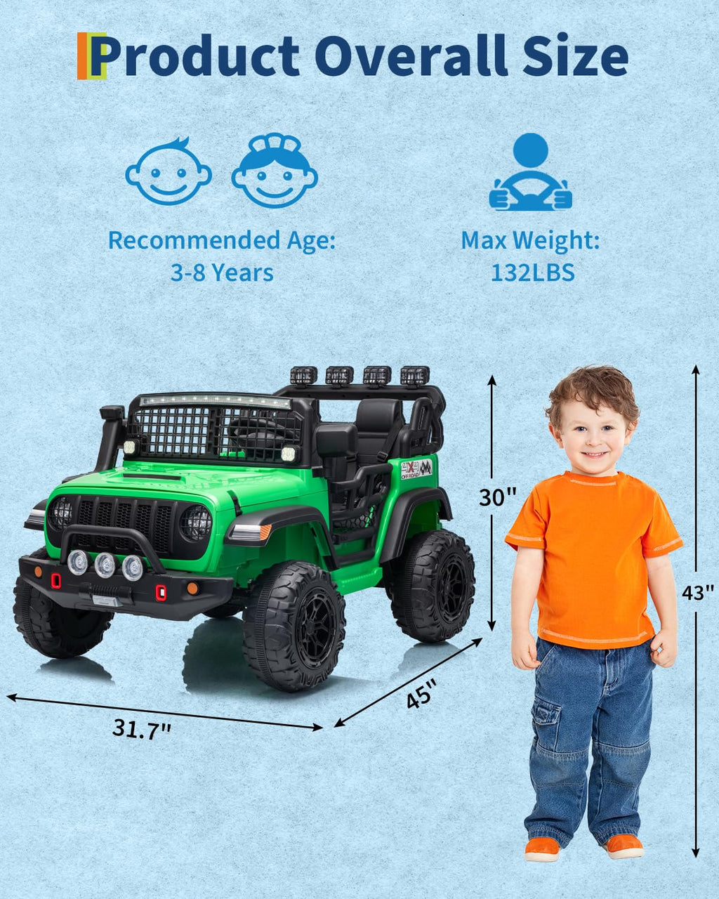 24V 2-Seater Ride on Toy with Remote Control A88601