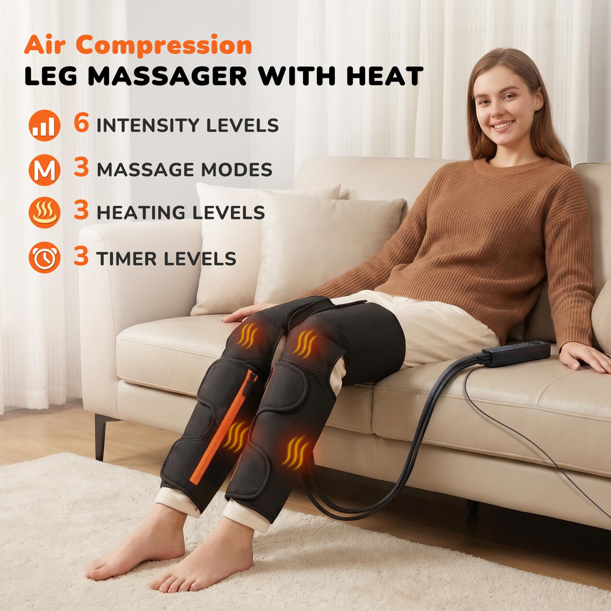 Air Compression Leg Massager with Heat S16509
