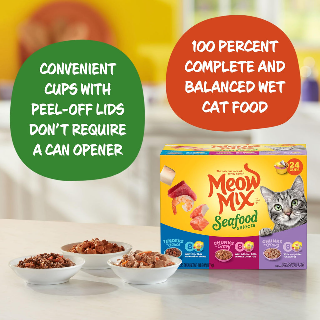 Dry Cat Food 6.3 Pound and Wet Cat Food Variety Pack 2.75 Ounce (Pack of 24) W95593
