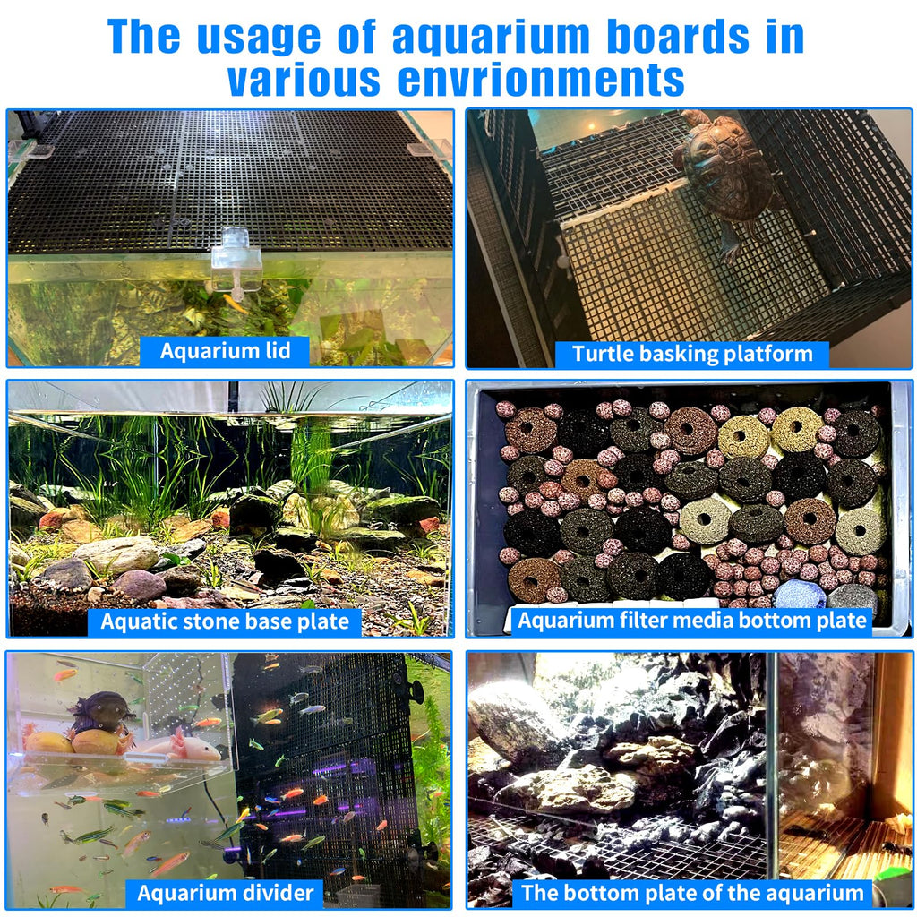 Fish Tank Divider with Suction Cups Adjustable Aquarium Isolation Board W523