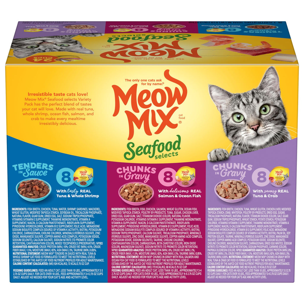 Dry Cat Food 6.3 Pound and Wet Cat Food Variety Pack 2.75 Ounce (Pack of 24) W95593