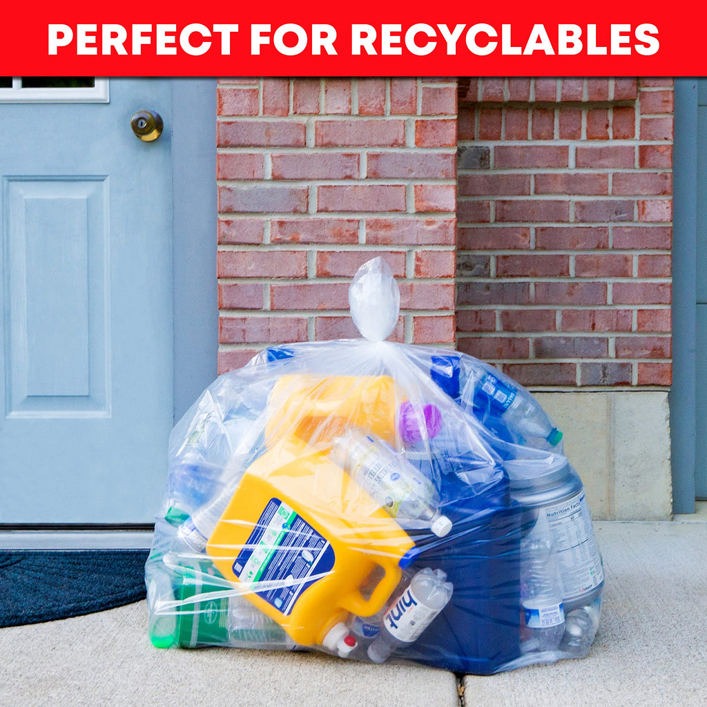 95-100 Gallon Clear Heavy Duty Trash Bags U355