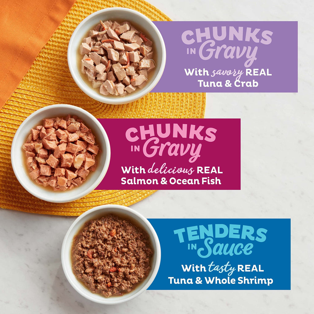 Dry Cat Food 6.3 Pound and Wet Cat Food Variety Pack 2.75 Ounce (Pack of 24) W95593