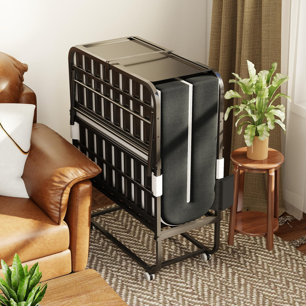Folding Bed with Mattress & Headboard I2877