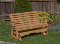 Brown 5 Feet Outdoor Glider with Cup Holders O420