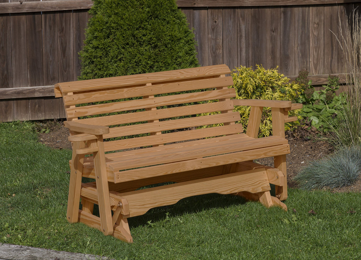 Brown 5 Feet Outdoor Glider with Cup Holders O420